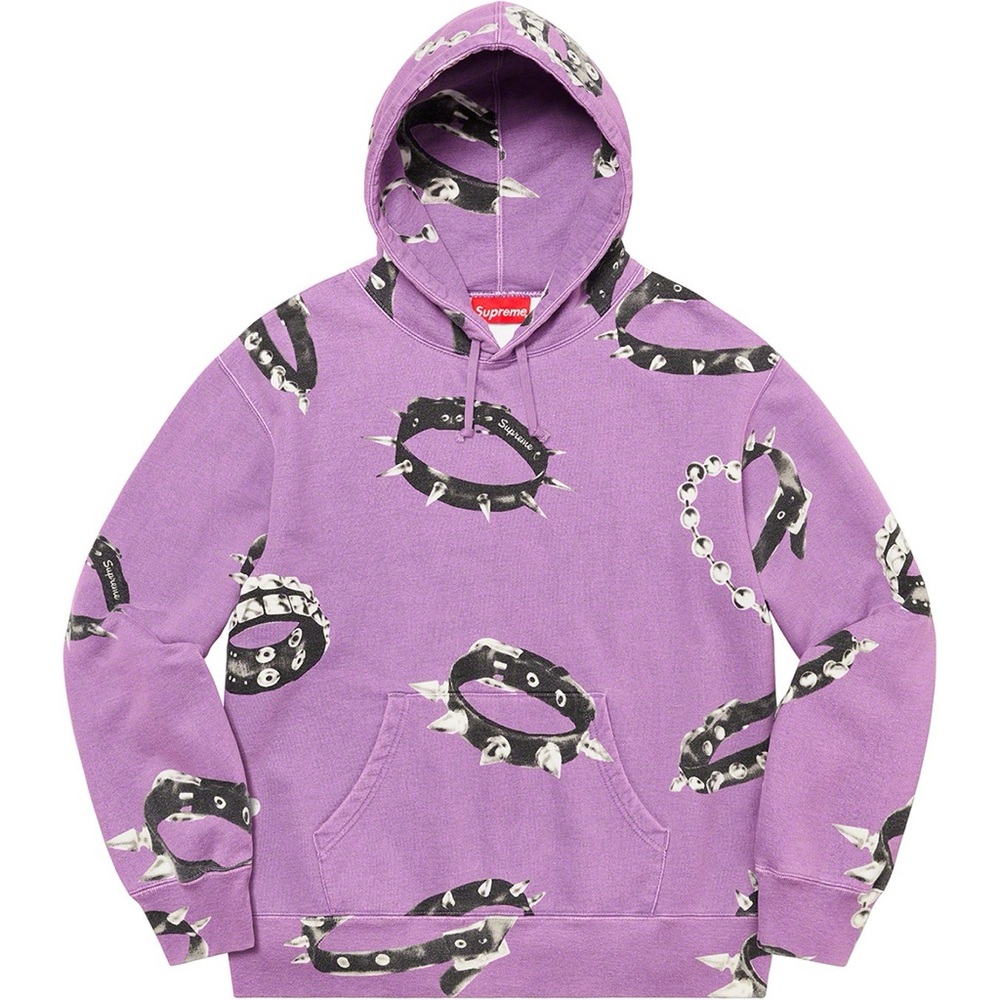 Supreme Studded Collars Hooded Sweatshirt Violet